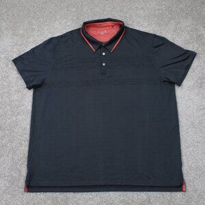 Chaps Golf Polo Shirt Mens 2XL XXL Black Pullover Stretch Short‎ Sleeve Pullover